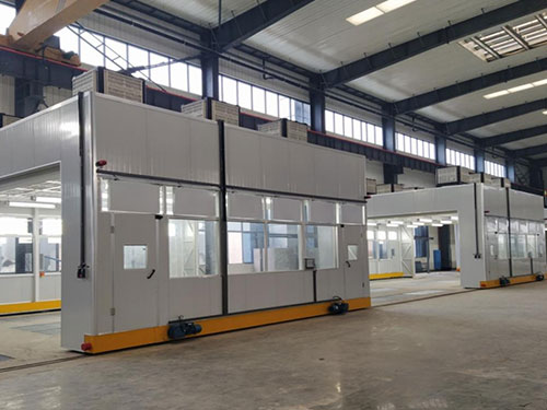 湖南宇晶機(jī)械移動噴漆房項目